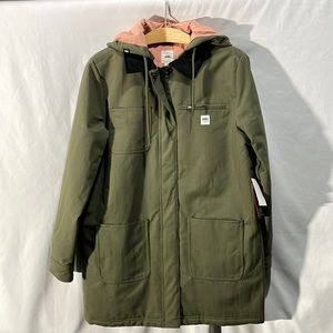 Vans woman’s Mte Drill long Coat removal hoodie waterproof winter jacket